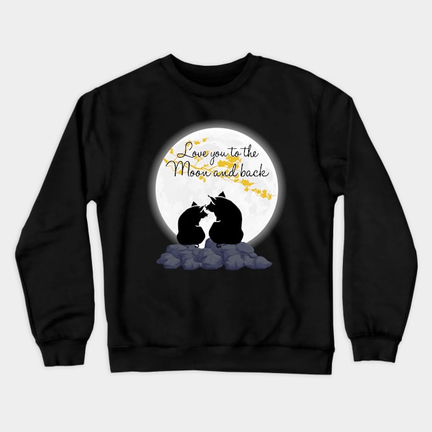 Cute Lovely PIG - Love PIG to the moon. Crewneck Sweatshirt by tonydale